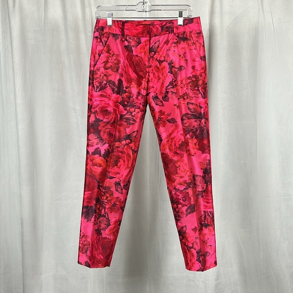 J. Crew Cafe Capri Pant in Floral Taffeta. - Picture 2 of 8